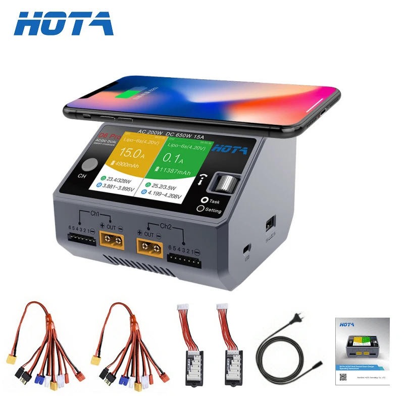 Hota D6 Pro Dual Lipo Charger - Hota – chargeur intelligent D6 Dual/Pro,