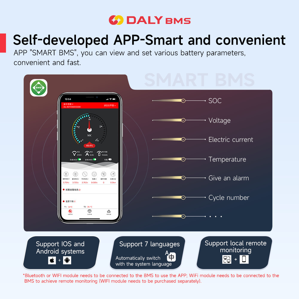 Daly Smart BMS 4S Lifepo4 12V  - Lifepo4 12V 100Ah Bms Bluetooth avis et prix