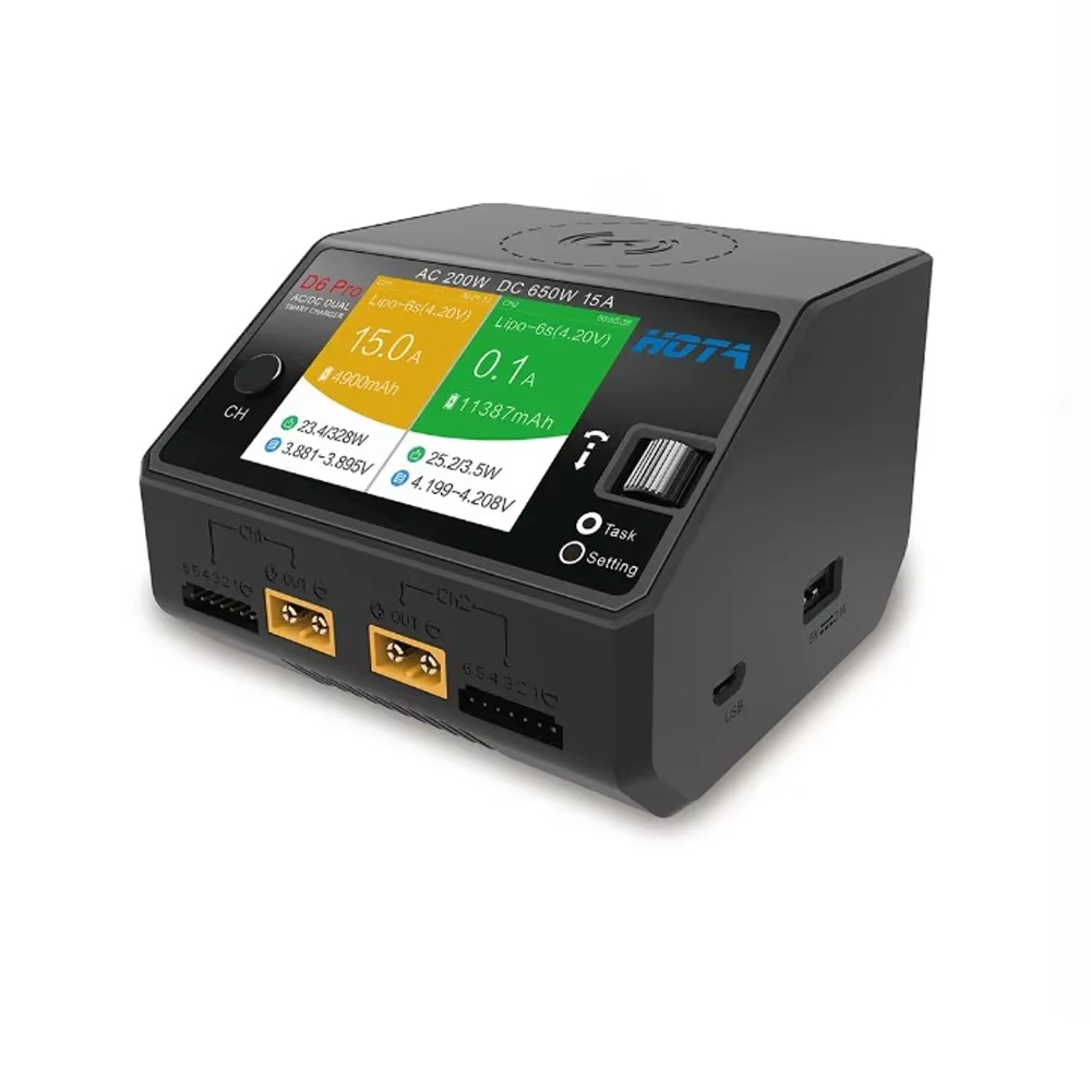 Chargeur sans fil double canal - Hota D6 Pro Dual Lipo Charger avis et prix
