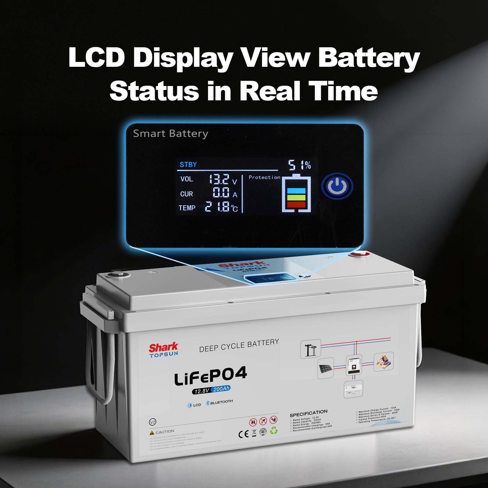 SANDISOLAR 2 batteries LiFePO4 - Lifepo4 12V 100Ah Bms Bluetooth avis et prix